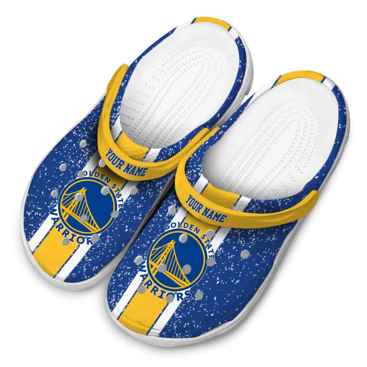 Merchidea Golden State Warriors NBA Sport Crocs Crocband Clogs Shoes Comfortable For Men Women and Kids