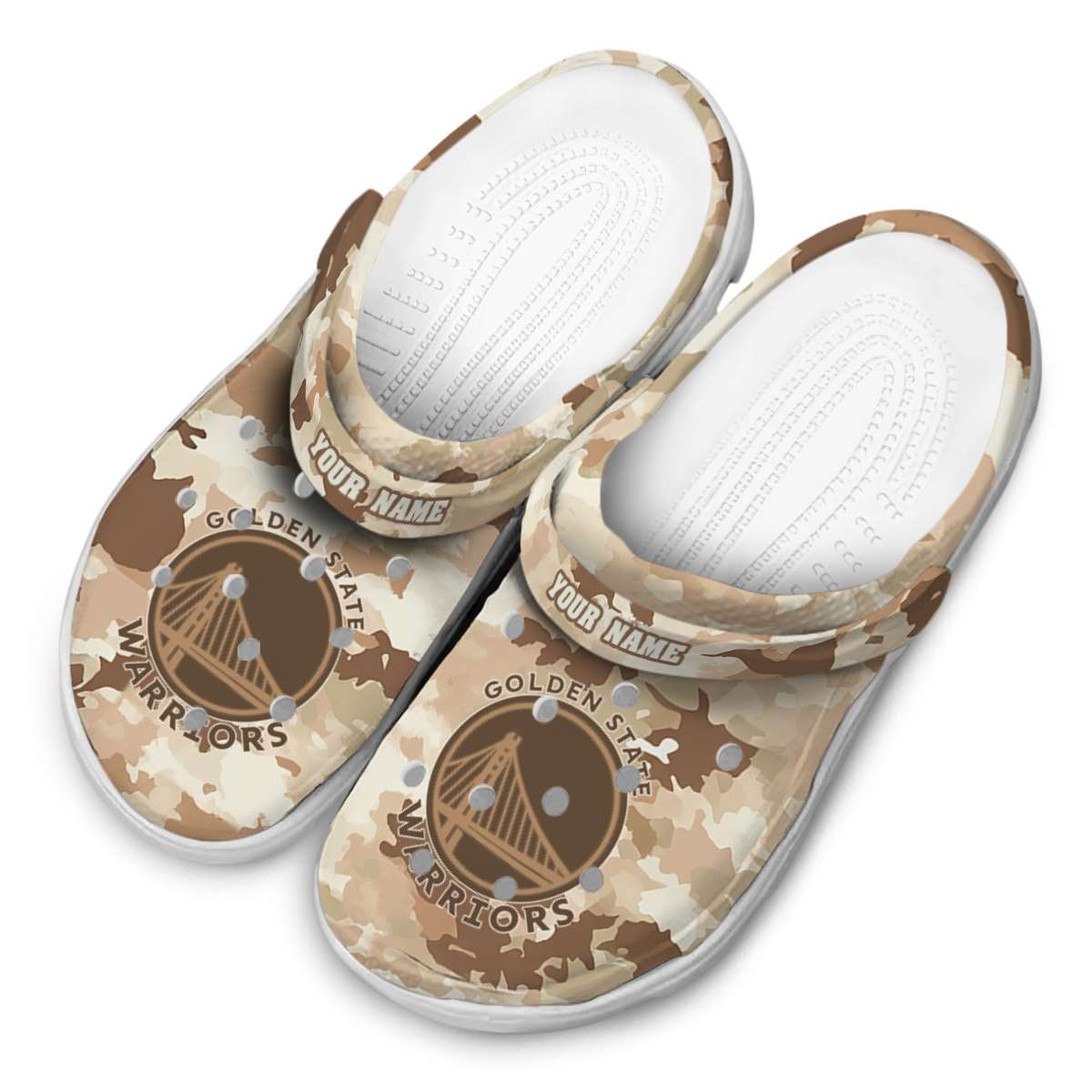 Merchidea Golden State Warriors NBA Sport Crocs Crocband Clogs Shoes Comfortable For Men Women and Kids