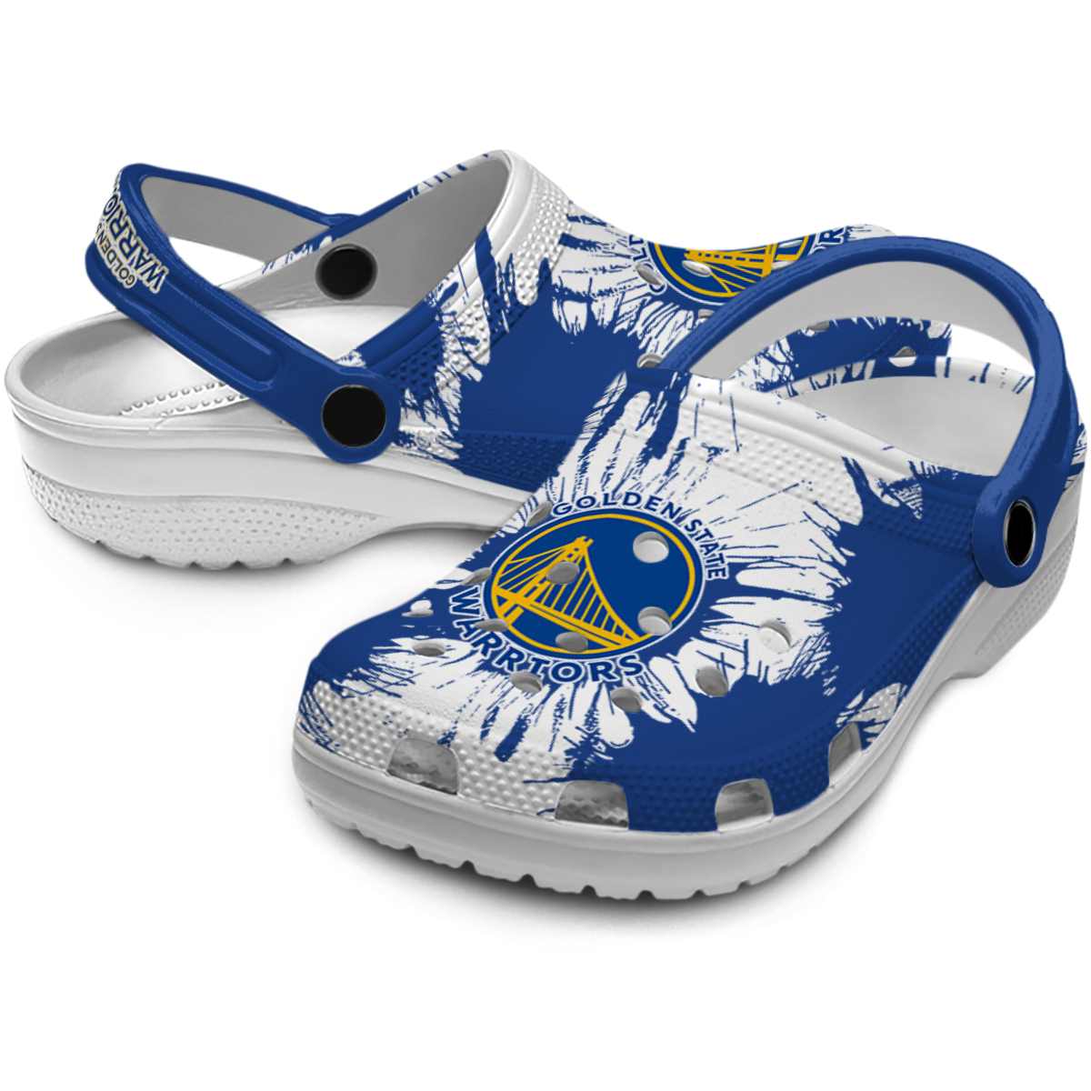 Merchidea Golden State Warriors NBA Sport Crocs Crocband Clogs Shoes Comfortable For Men Women and Kids