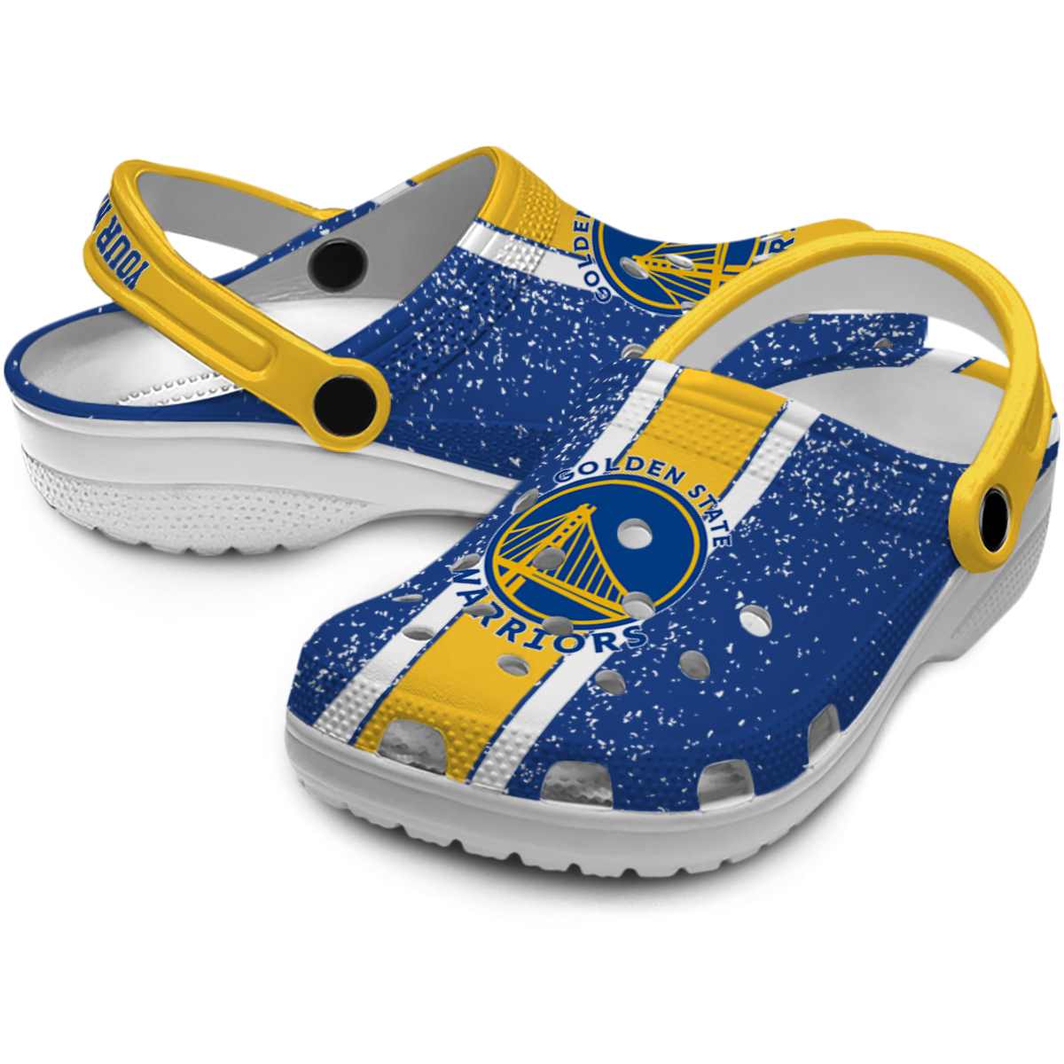 Merchidea Golden State Warriors NBA Sport Crocs Crocband Clogs Shoes Comfortable For Men Women and Kids