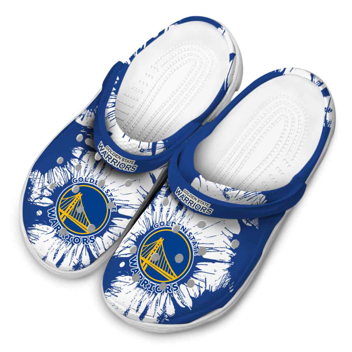 Merchidea Golden State Warriors NBA Sport Crocs Crocband Clogs Shoes Comfortable For Men Women and Kids