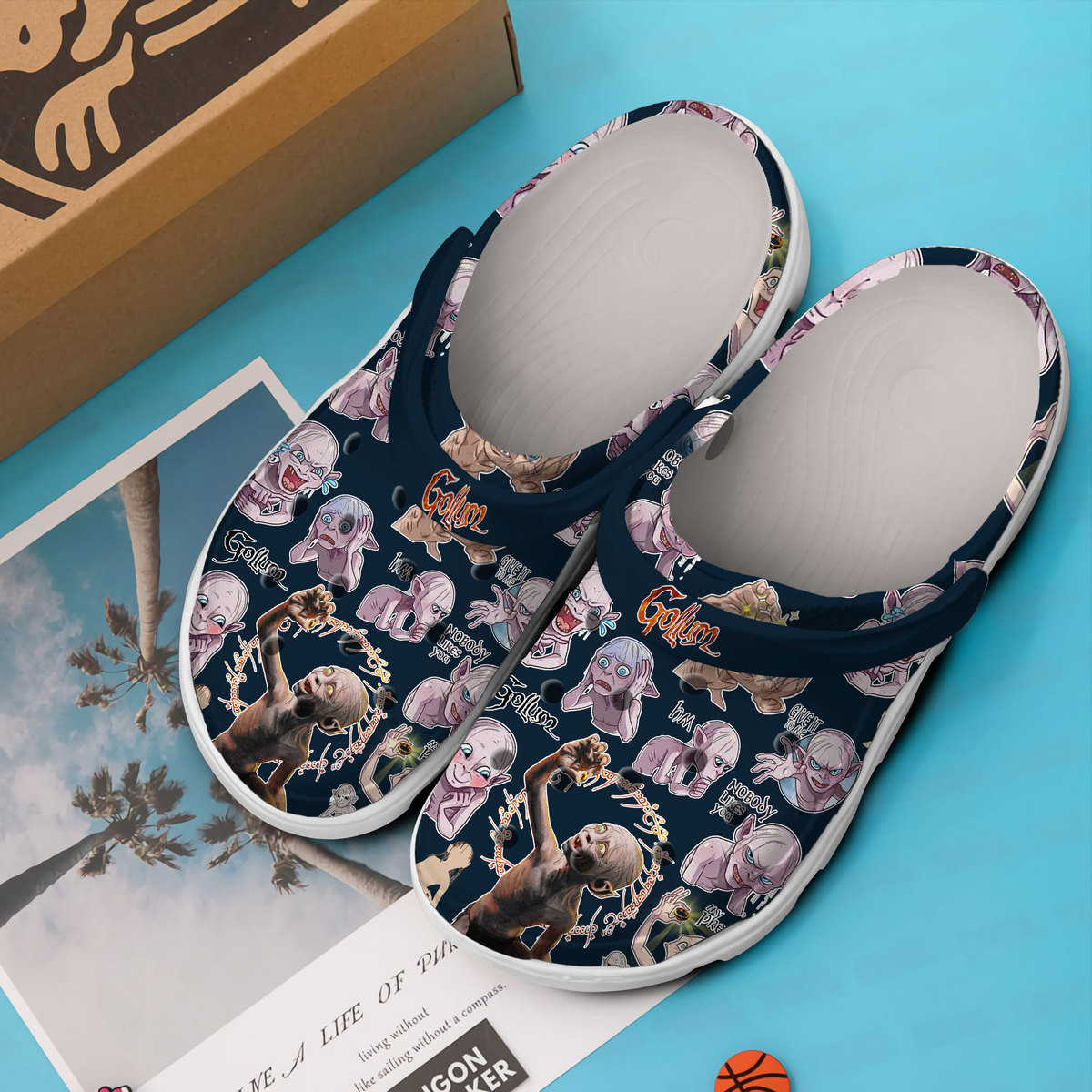 Merchidea Gollum The Lord of the Rings Movie Crocs Crocband Clogs Shoes Comfortable For Men Women and Kids