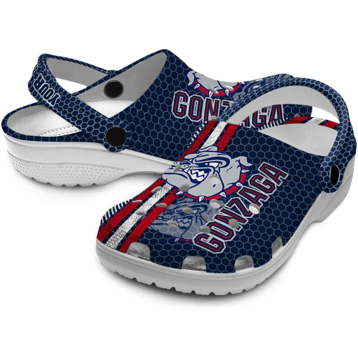 Merchidea Gonzaga Bulldogs NCAA Sport Crocs Crocband Clogs Shoes Comfortable For Men Women and Kids