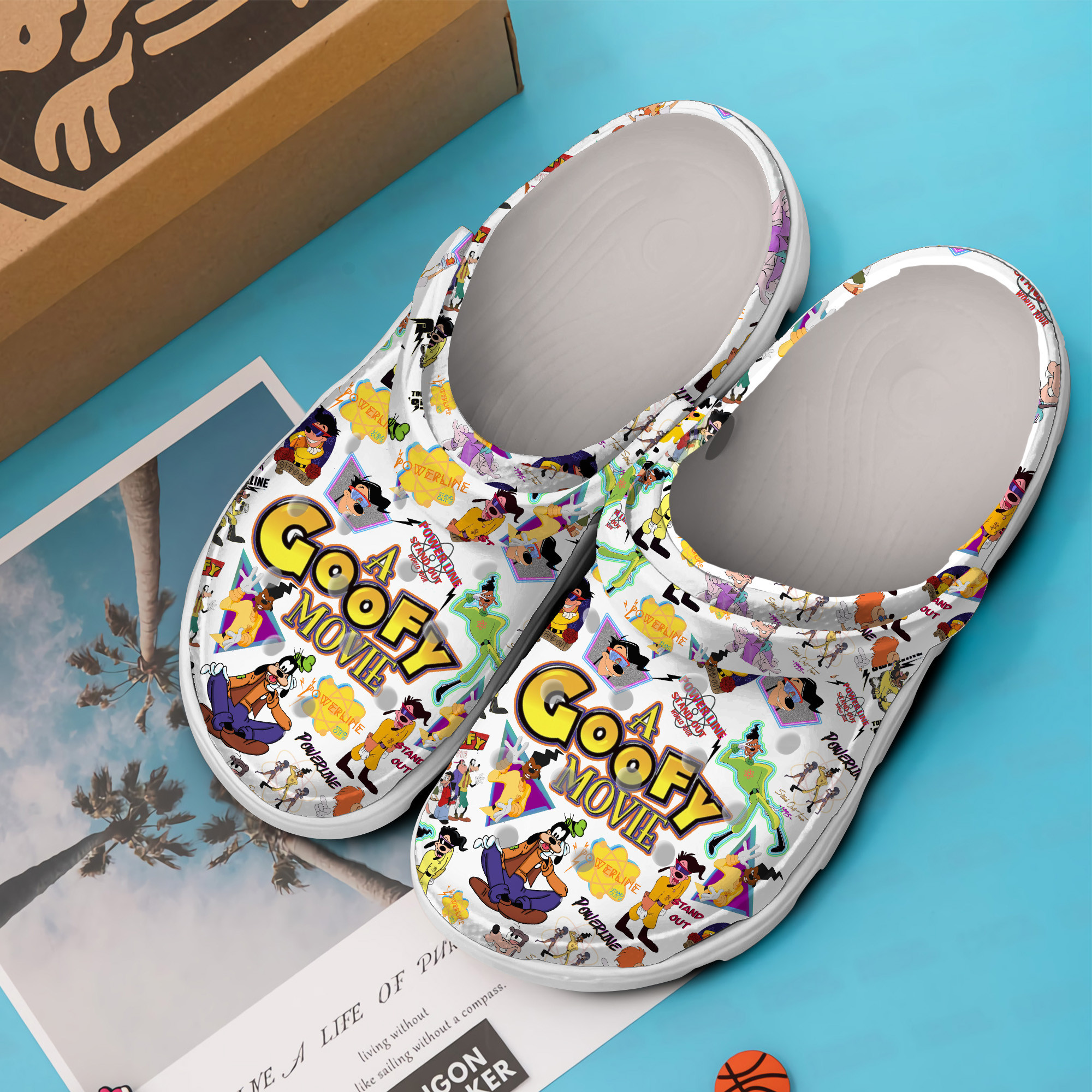 Merchidea Goofy Movie Crocs Crocband Clogs Shoes Comfortable For Men Women and Kids