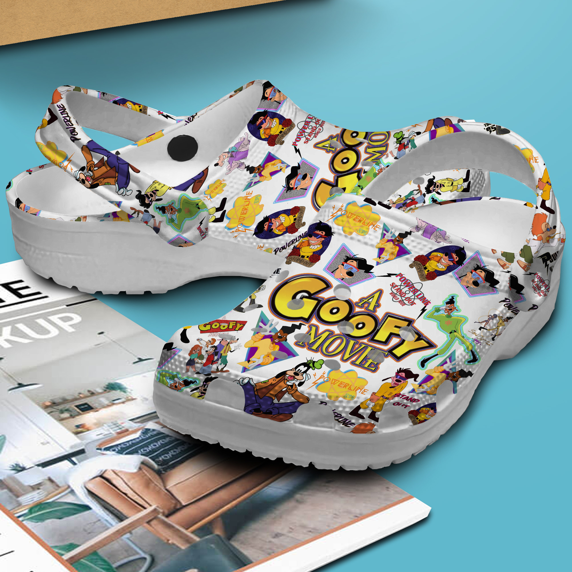 Merchidea Goofy Movie Crocs Crocband Clogs Shoes Comfortable For Men Women and Kids