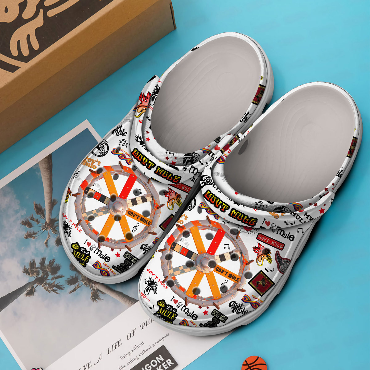 Merchidea Gov't Mule Music Crocs Crocband Clogs Shoes Comfortable For Men Women and Kids