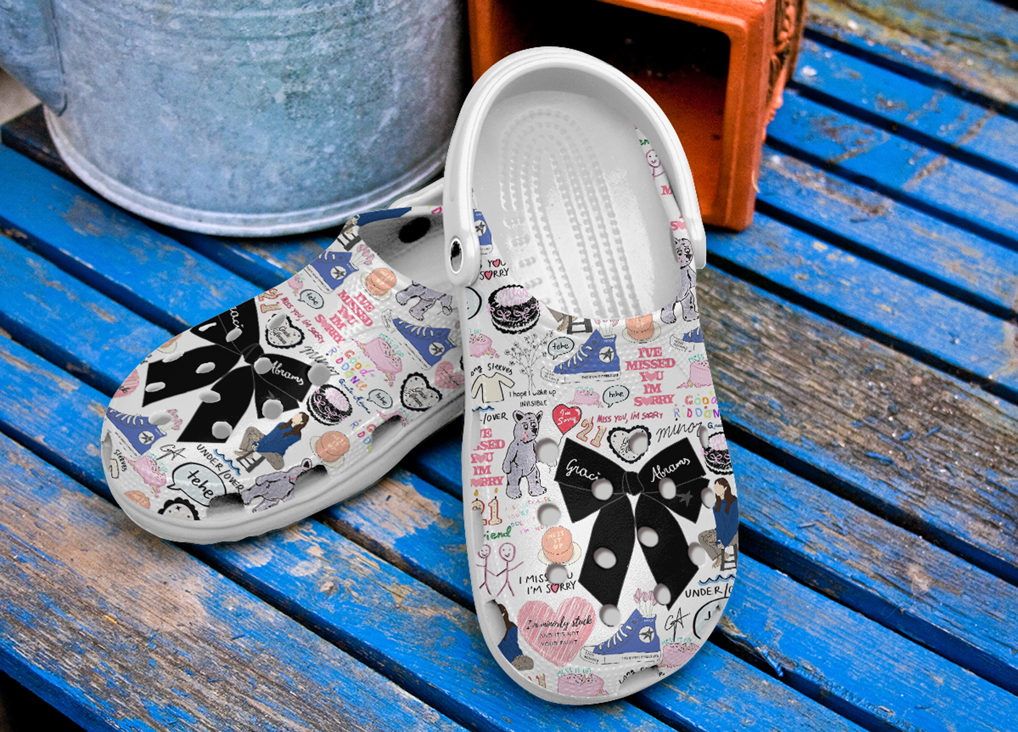 Merchidea Gracie Abrams Music Crocs Crocband Clogs Shoes Comfortable For Men Women and Kids