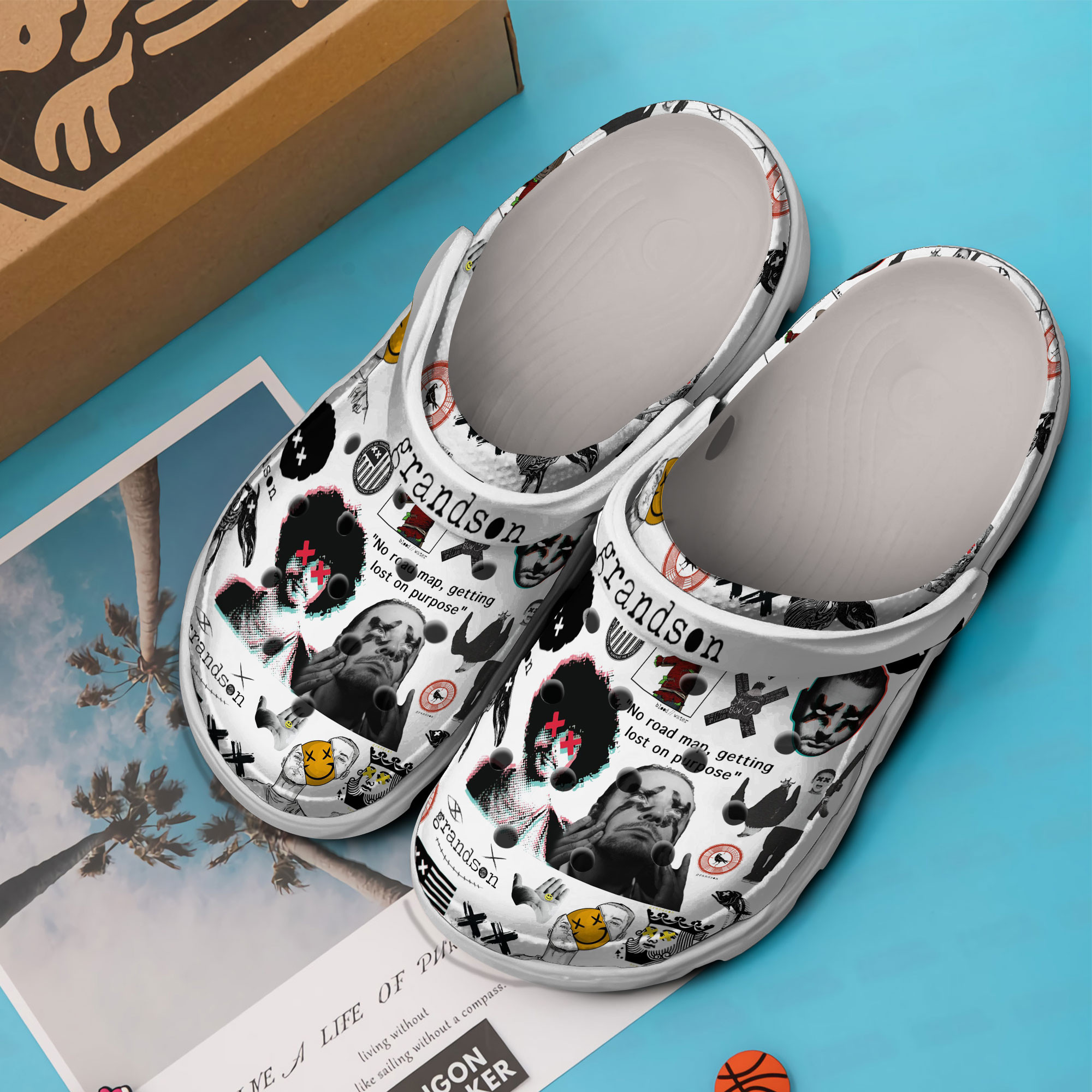 Merchidea Grandson Music Crocs Crocband Clogs Shoes Comfortable For Men Women and Kids