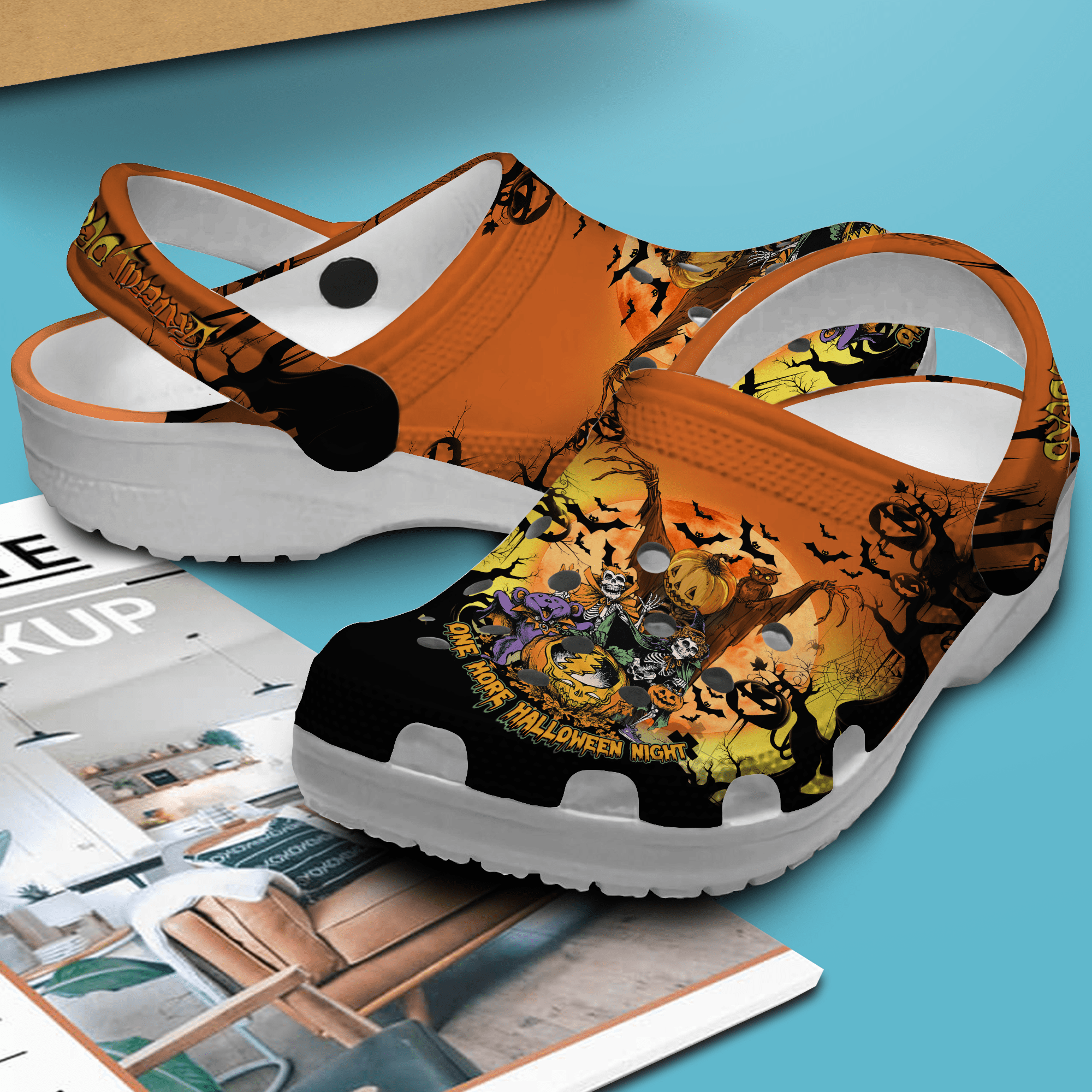 Merchidea Grateful Dead Music Crocs Crocband Clogs Shoes Comfortable For Men Women and Kids