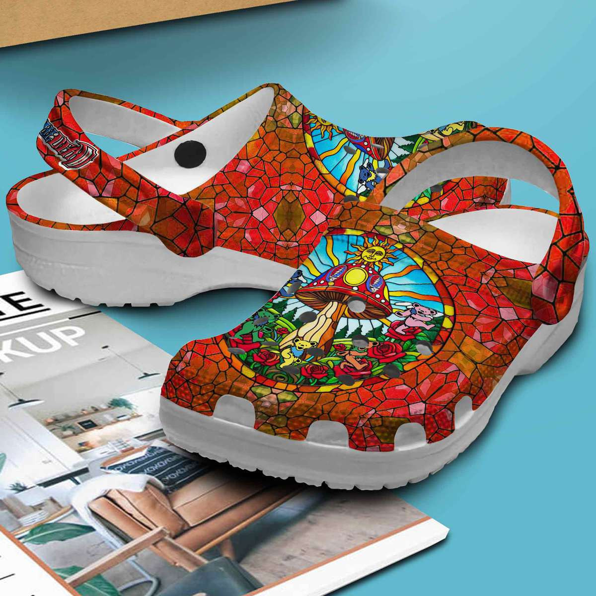 Merchidea Grateful Dead Music Crocs Crocband Clogs Shoes Comfortable For Men Women and Kids