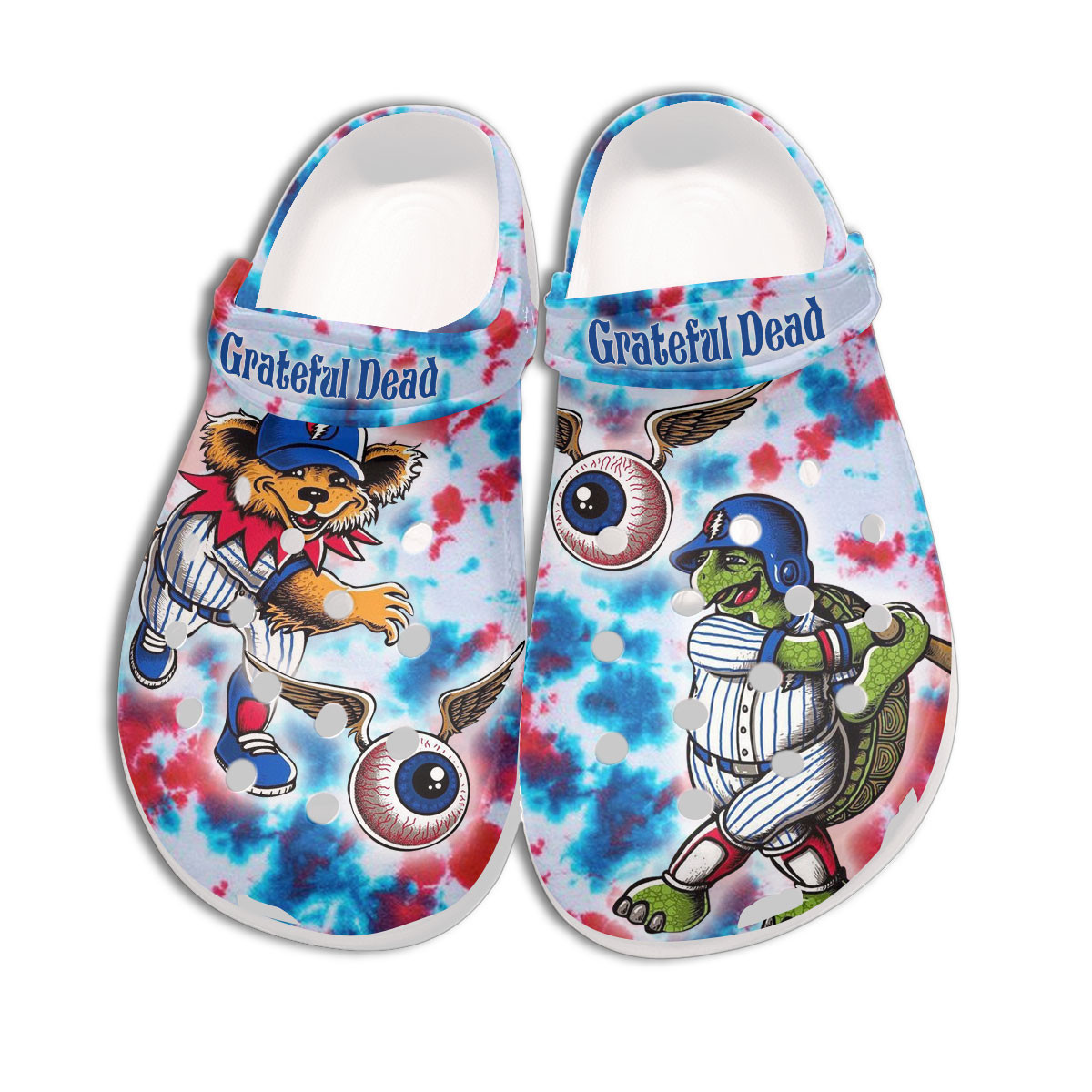 Merchidea Grateful Dead Music Crocs Crocband Clogs Shoes Comfortable For Men Women and Kids