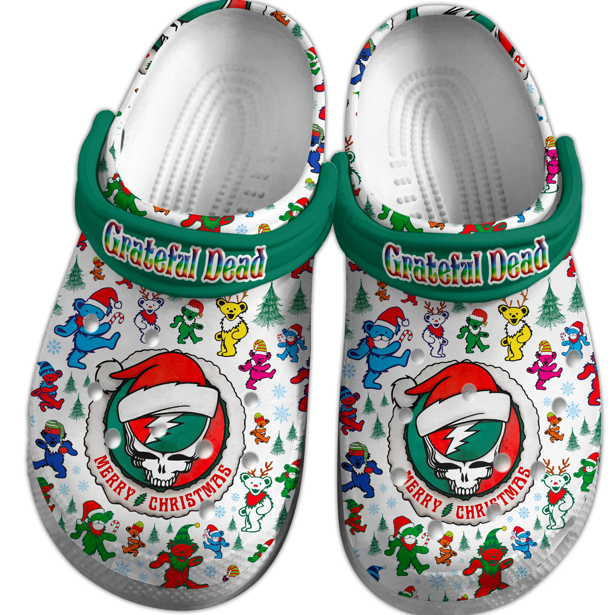 Merchidea Grateful Dead Music Crocs Crocband Clogs Shoes Comfortable For Men Women and Kids