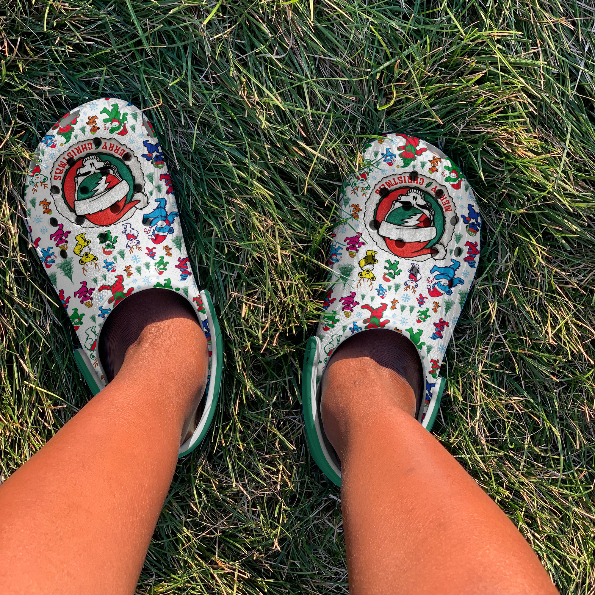 Merchidea Grateful Dead Music Crocs Crocband Clogs Shoes Comfortable For Men Women and Kids