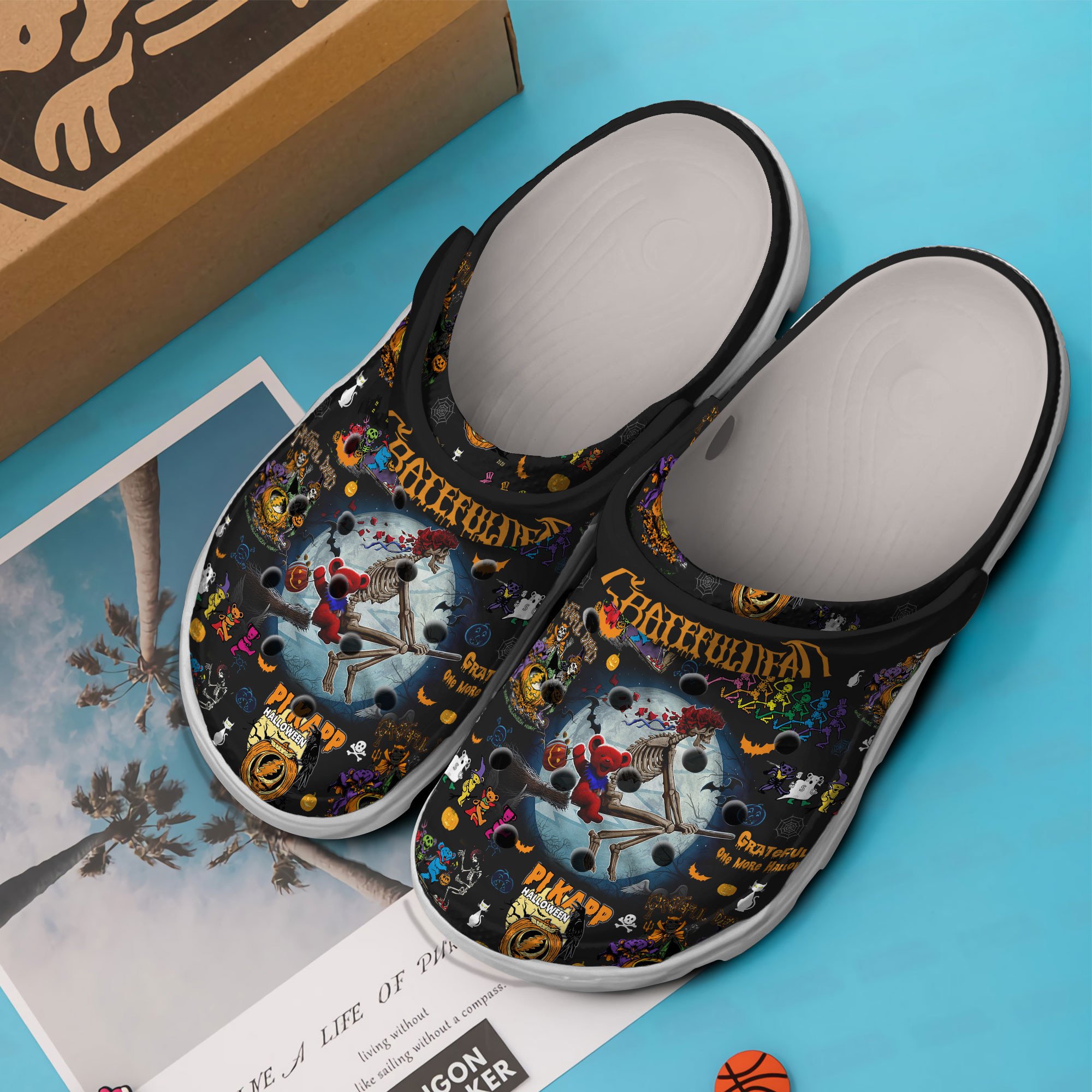 Merchidea Grateful Dead Music Crocs Crocband Clogs Shoes Comfortable For Men Women and Kids