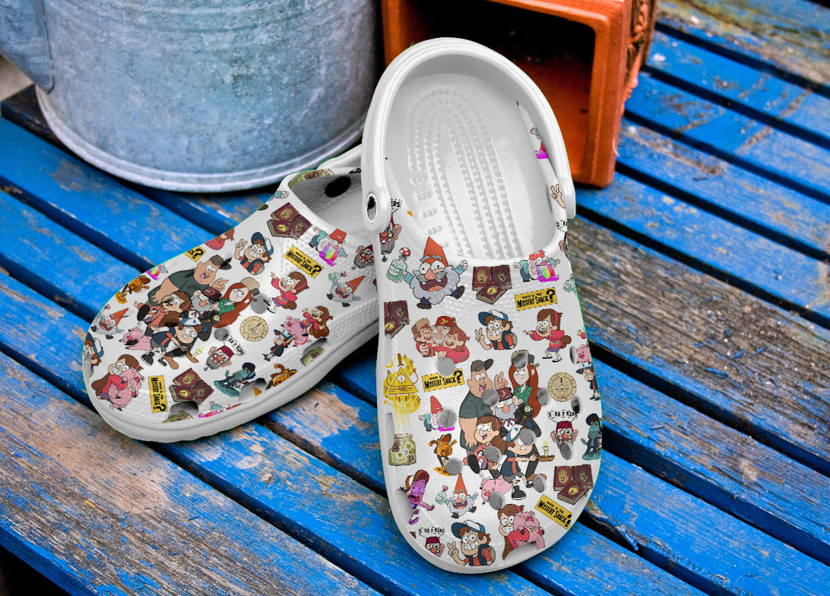 Merchidea Gravity Falls TV Series Crocs Crocband Clogs Shoes Comfortable For Men Women and Kids