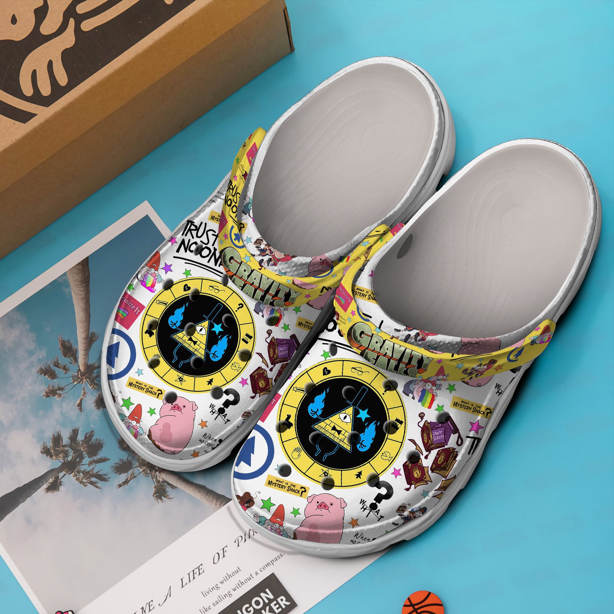 Merchidea Gravity Falls TV Series Crocs Crocband Clogs Shoes Comfortable For Men Women and Kids