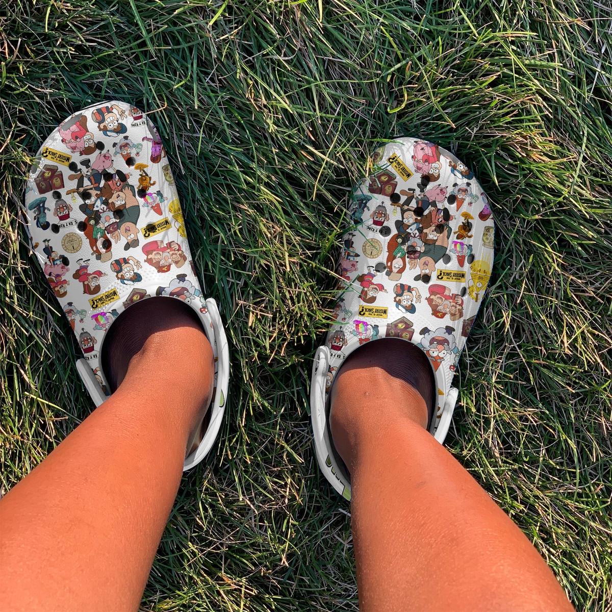 Merchidea Gravity Falls TV Series Crocs Crocband Clogs Shoes Comfortable For Men Women and Kids