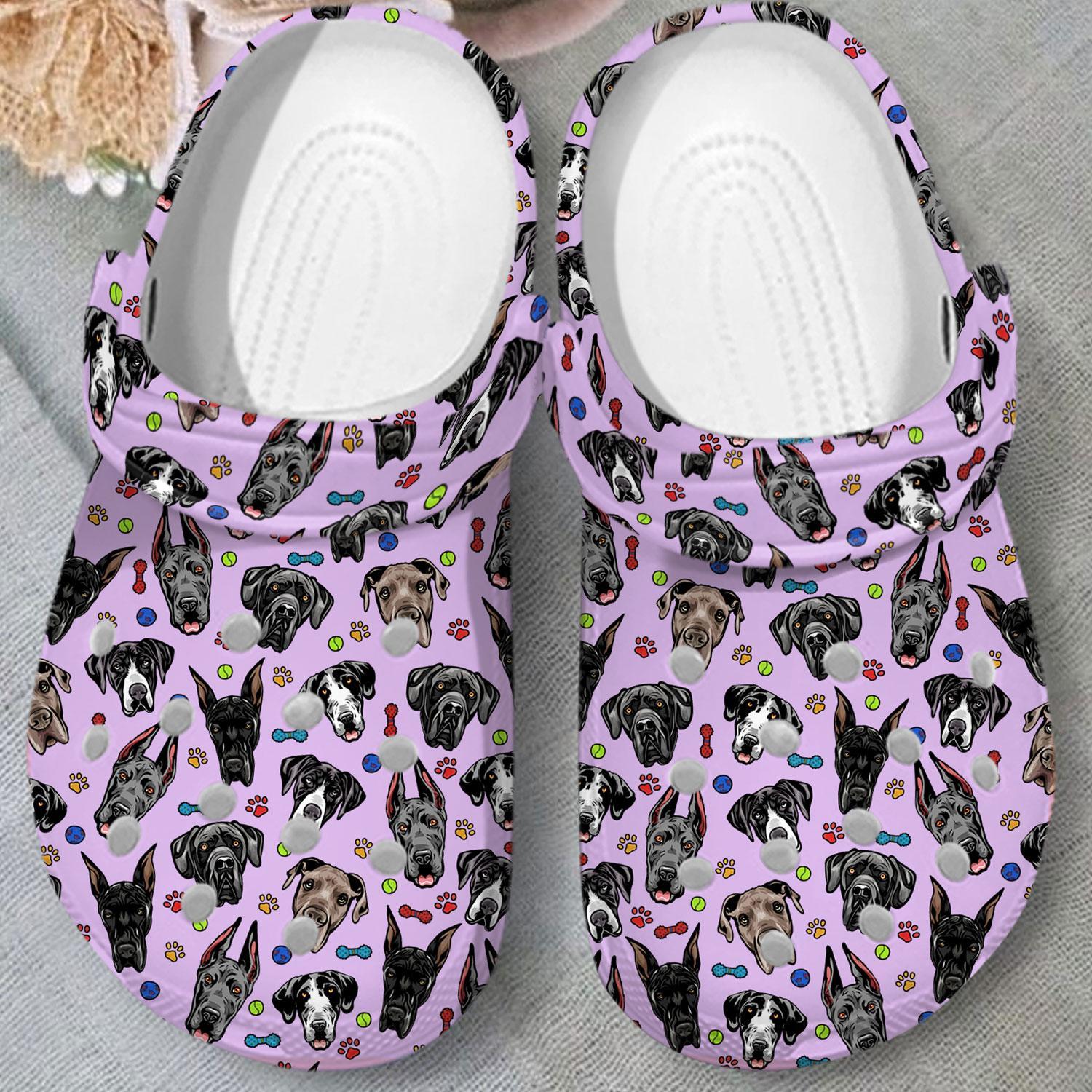 Merchidea Great Dane Dog Crocs Crocband Clogs Shoes Comfortable For Men Women and Kids