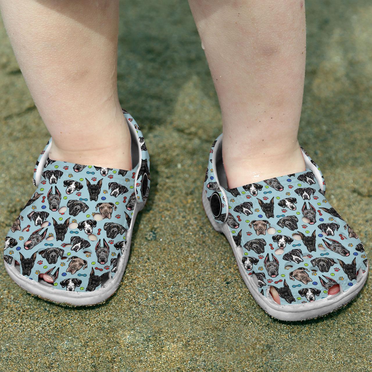 Merchidea Great Dane Dog Crocs Crocband Clogs Shoes Comfortable For Men Women and Kids