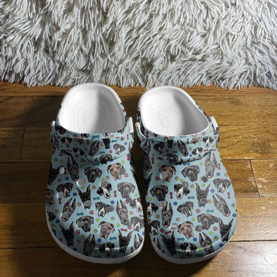 Merchidea Great Dane Dog Crocs Crocband Clogs Shoes Comfortable For Men Women and Kids