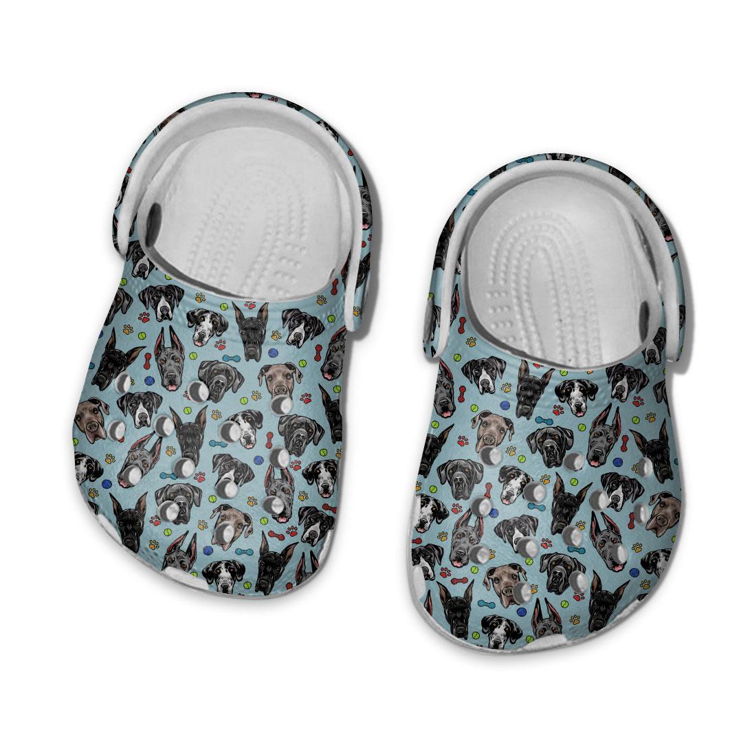 Merchidea Great Dane Dog Crocs Crocband Clogs Shoes Comfortable For Men Women and Kids
