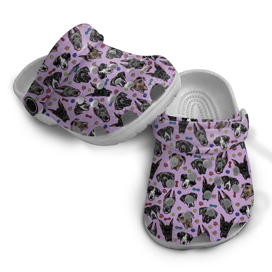 Merchidea Great Dane Dog Crocs Crocband Clogs Shoes Comfortable For Men Women and Kids