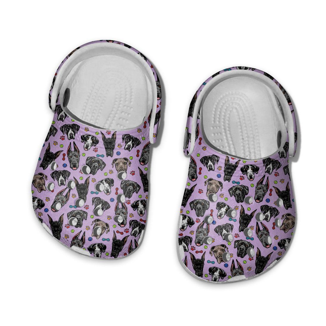 Merchidea Great Dane Dog Crocs Crocband Clogs Shoes Comfortable For Men Women and Kids