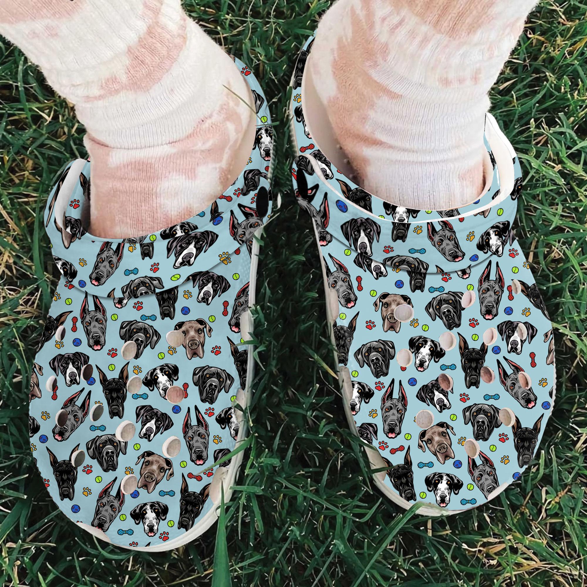 Merchidea Great Dane Dog Crocs Crocband Clogs Shoes Comfortable For Men Women and Kids
