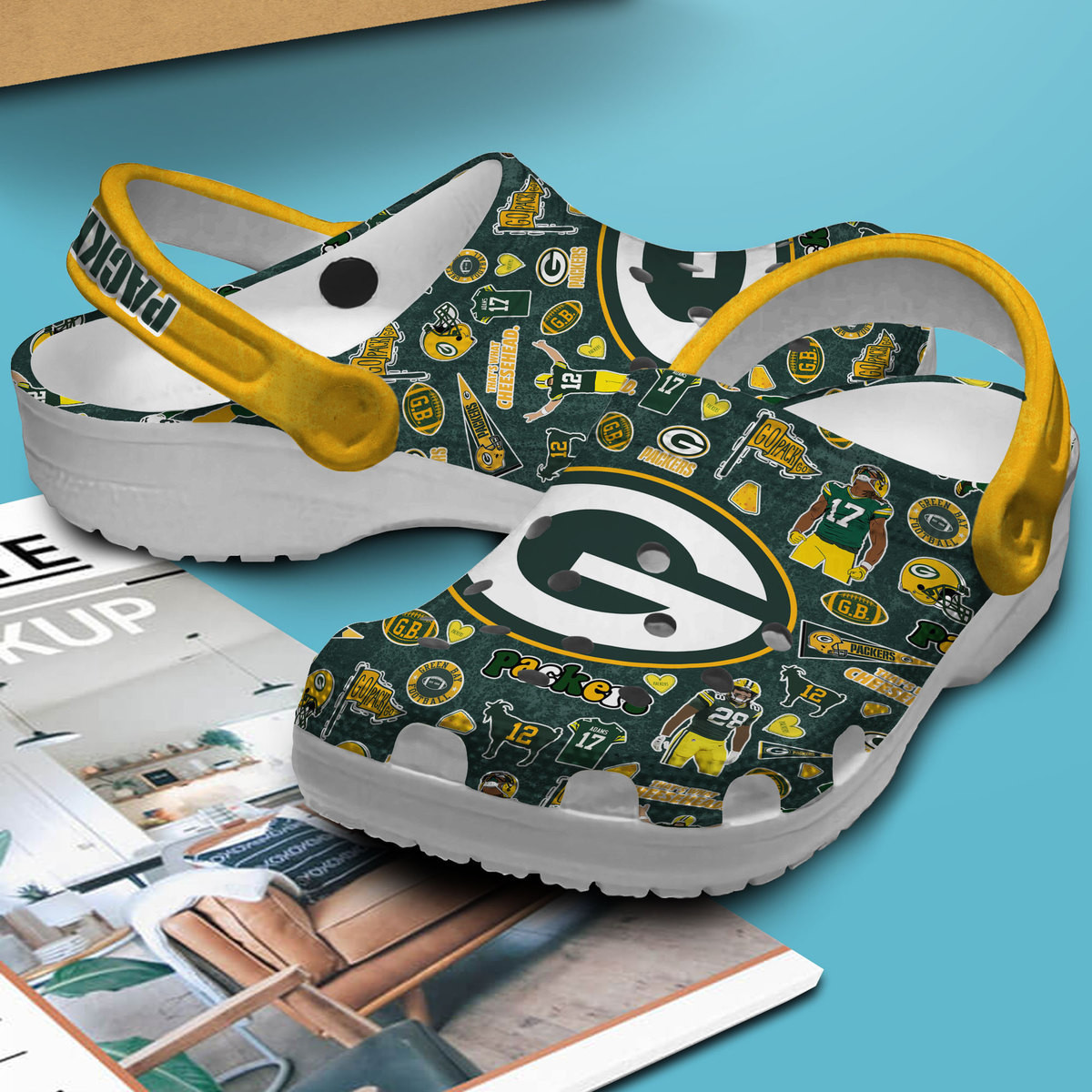 Merchidea Green Bay Packers NFL Sport Crocs Crocband Clogs Shoes Comfortable For Men Women and Kids