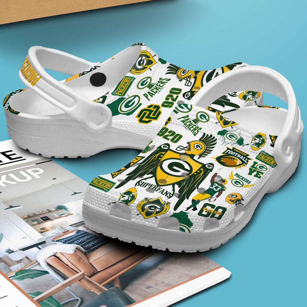 Merchidea Green Bay Packers NFL Sport Crocs Crocband Clogs Shoes Comfortable For Men Women and Kids