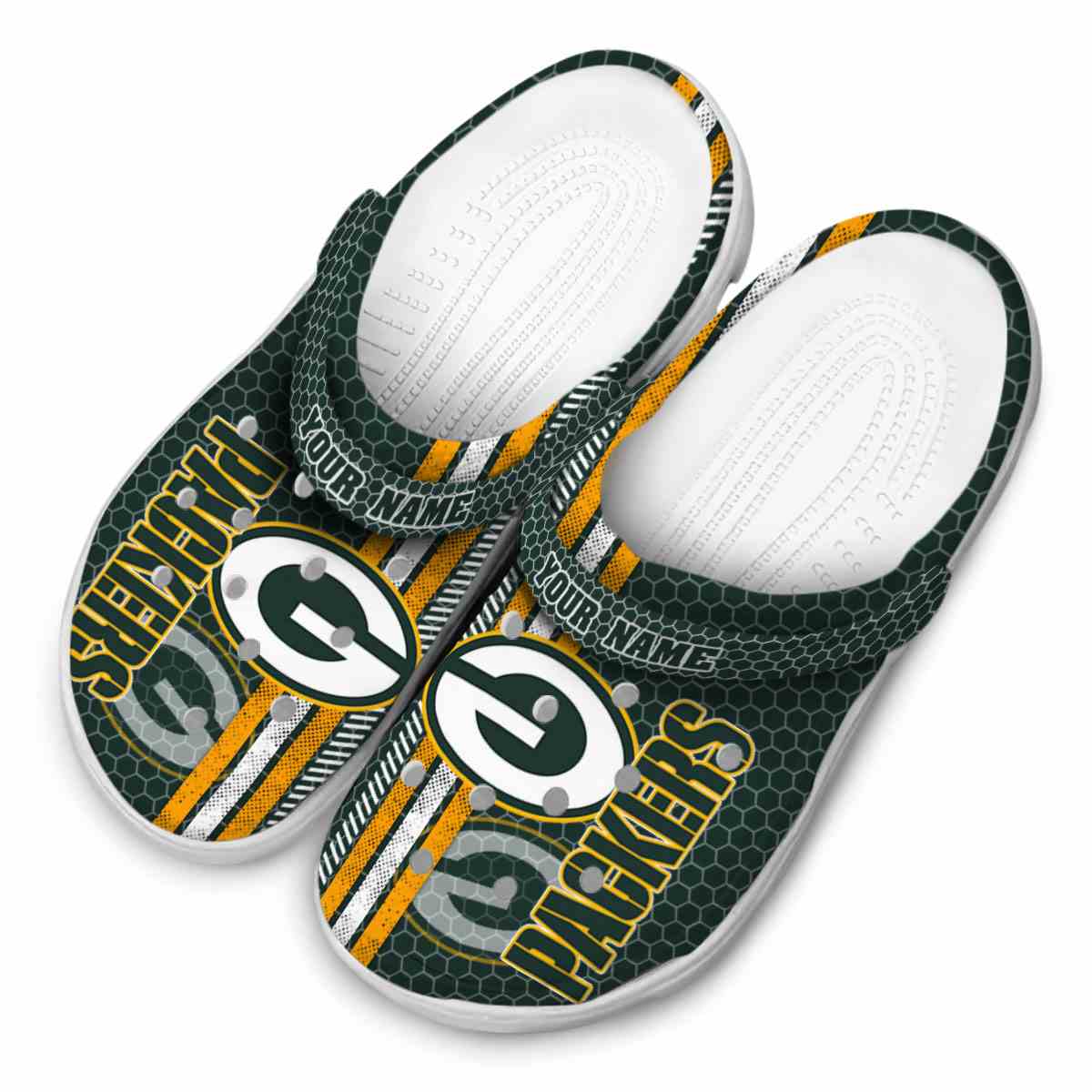 Merchidea Green Bay Packers NFL Sport Crocs Crocband Clogs Shoes Comfortable For Men Women and Kids