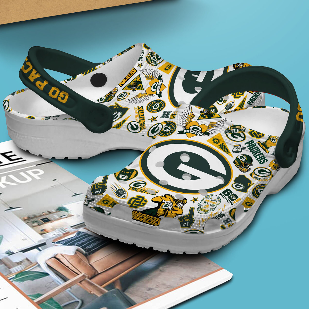 Merchidea Green Bay Packers NFL Sport Crocs Crocband Clogs Shoes Comfortable For Men Women and Kids