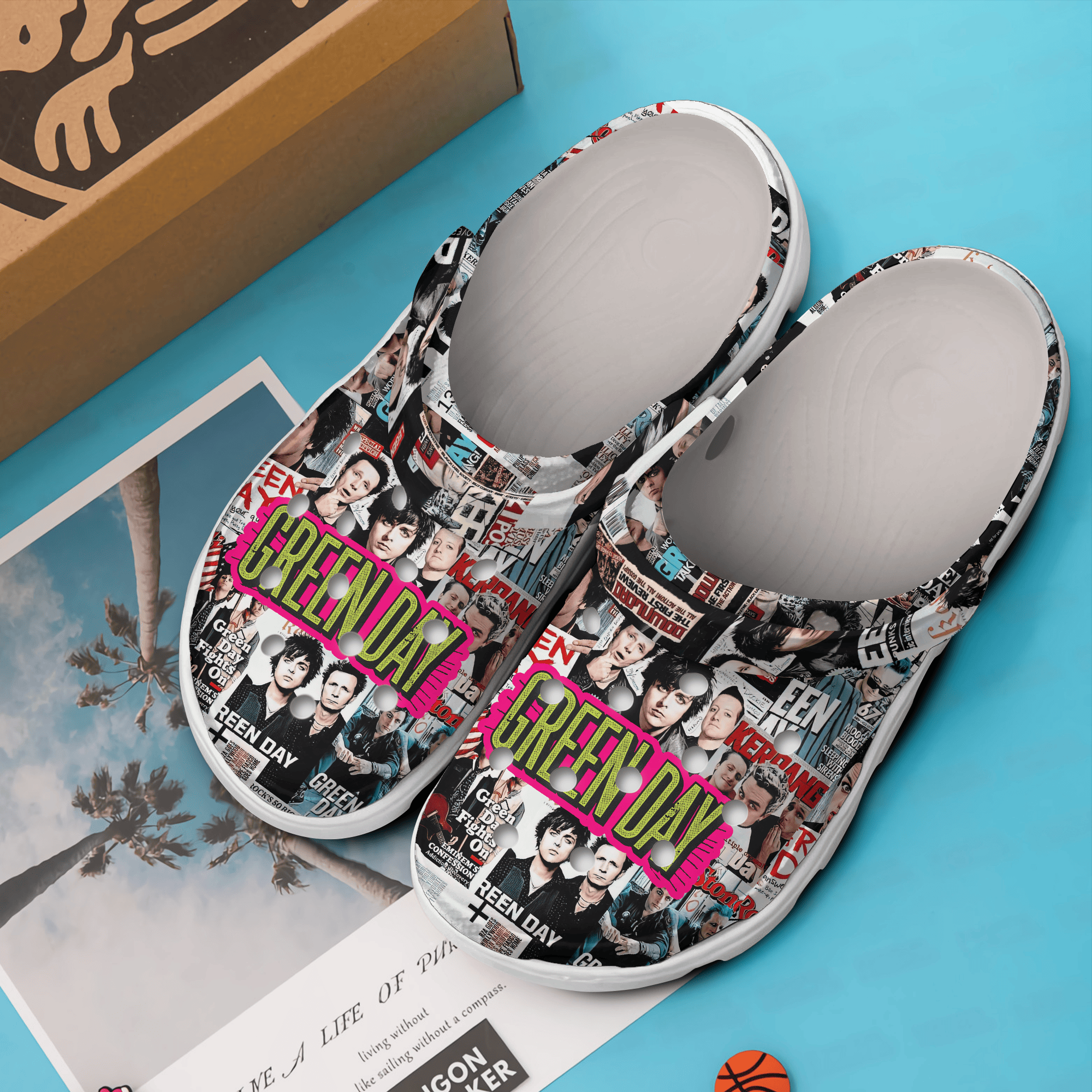 Merchidea Green Day Music Crocs Crocband Clogs Shoes Comfortable For Men Women and Kids