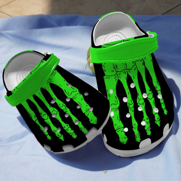 Merchidea Green Skeleton Crocs Crocband Clogs Shoes Comfortable For Men Women and Kids