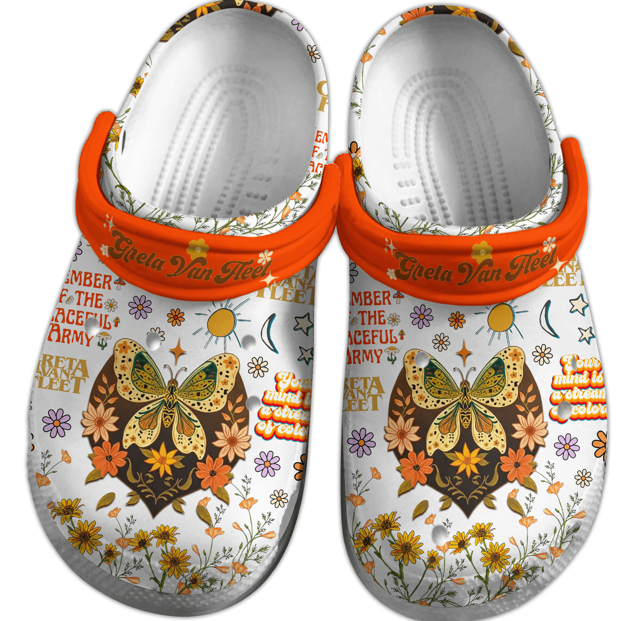 Merchidea Greta Van Fleet Music Crocs Crocband Clogs Shoes Comfortable For Men Women and Kids