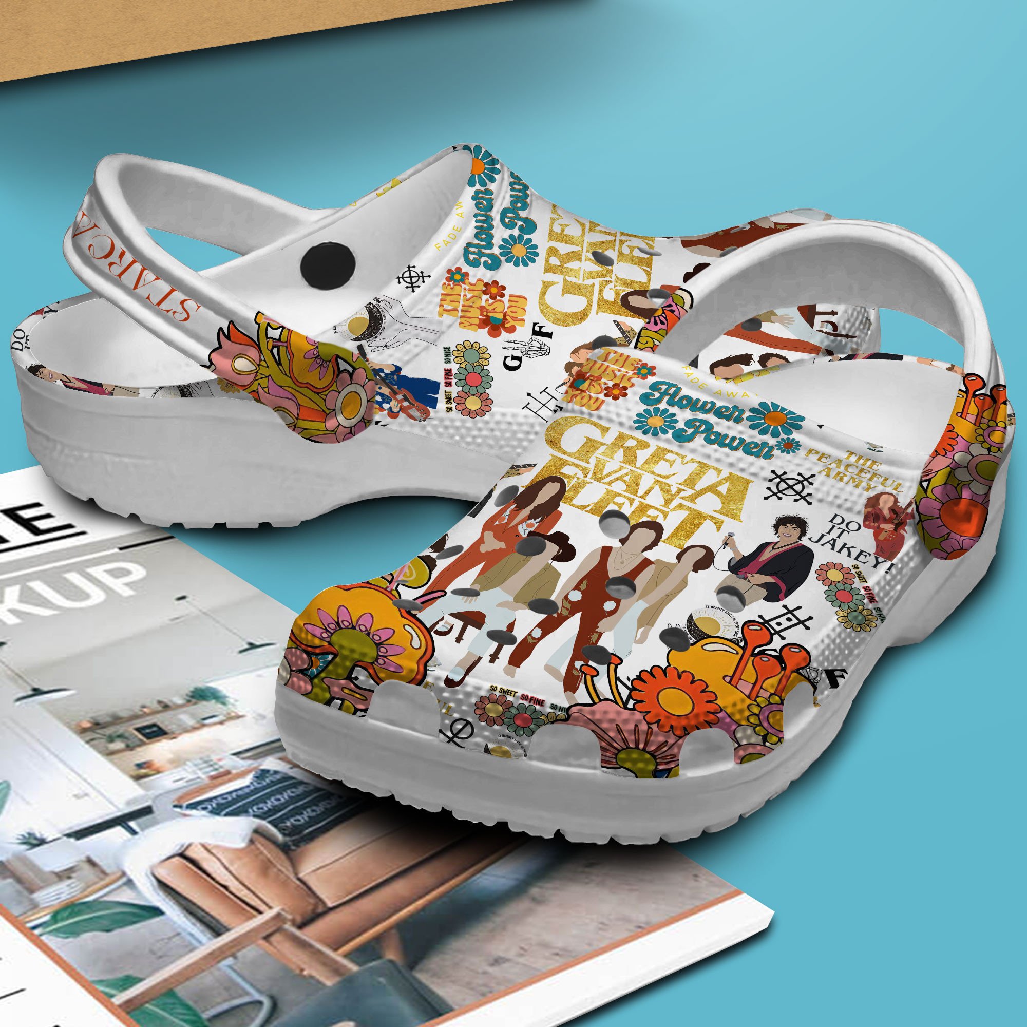 Merchidea Greta Van Fleet Starcatcher Album Music Crocs Crocband Clogs Shoes Comfortable For Men Women and Kids