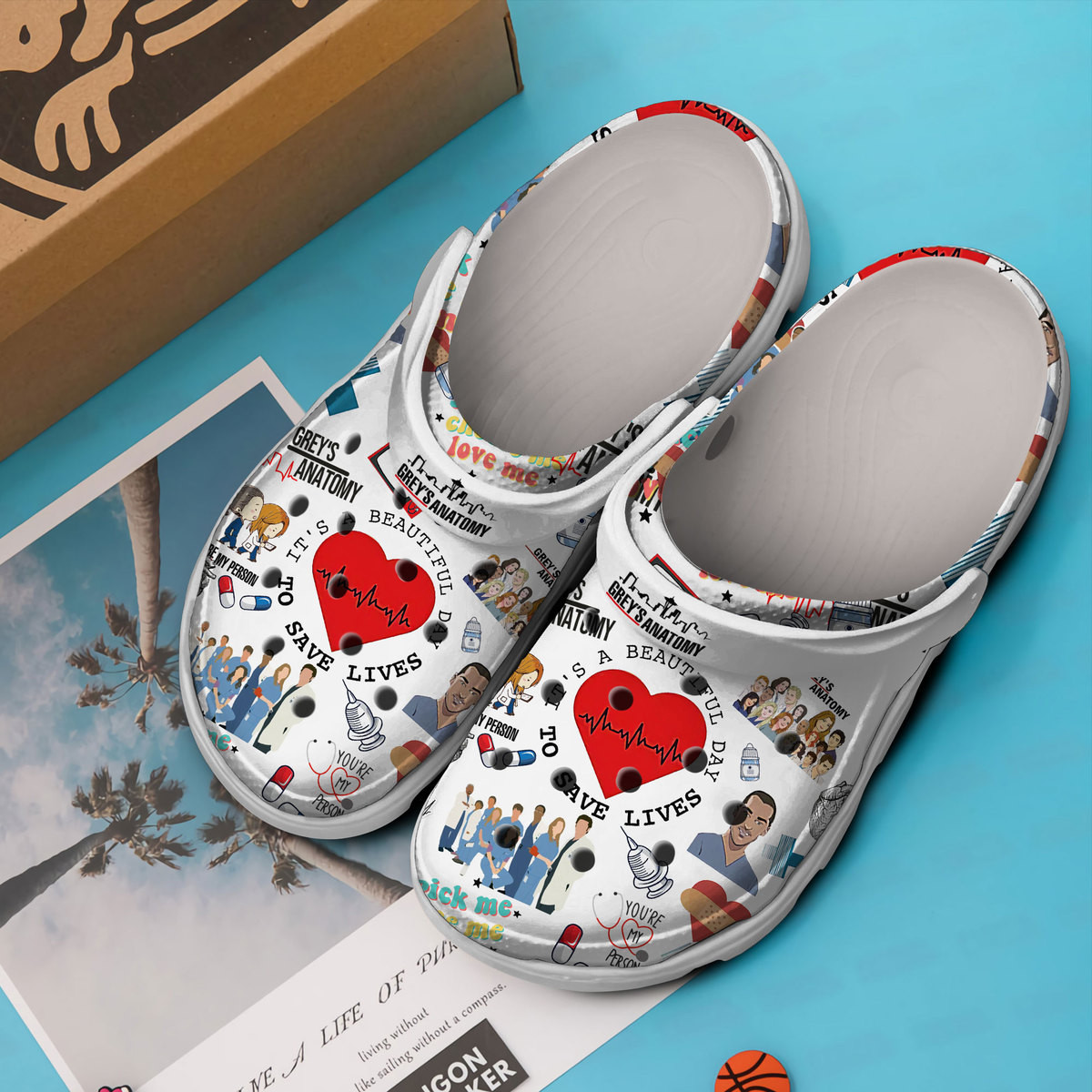 Merchidea Grey's Anatomy TV Series Crocs Crocband Clogs Shoes Comfortable For Men Women and Kids