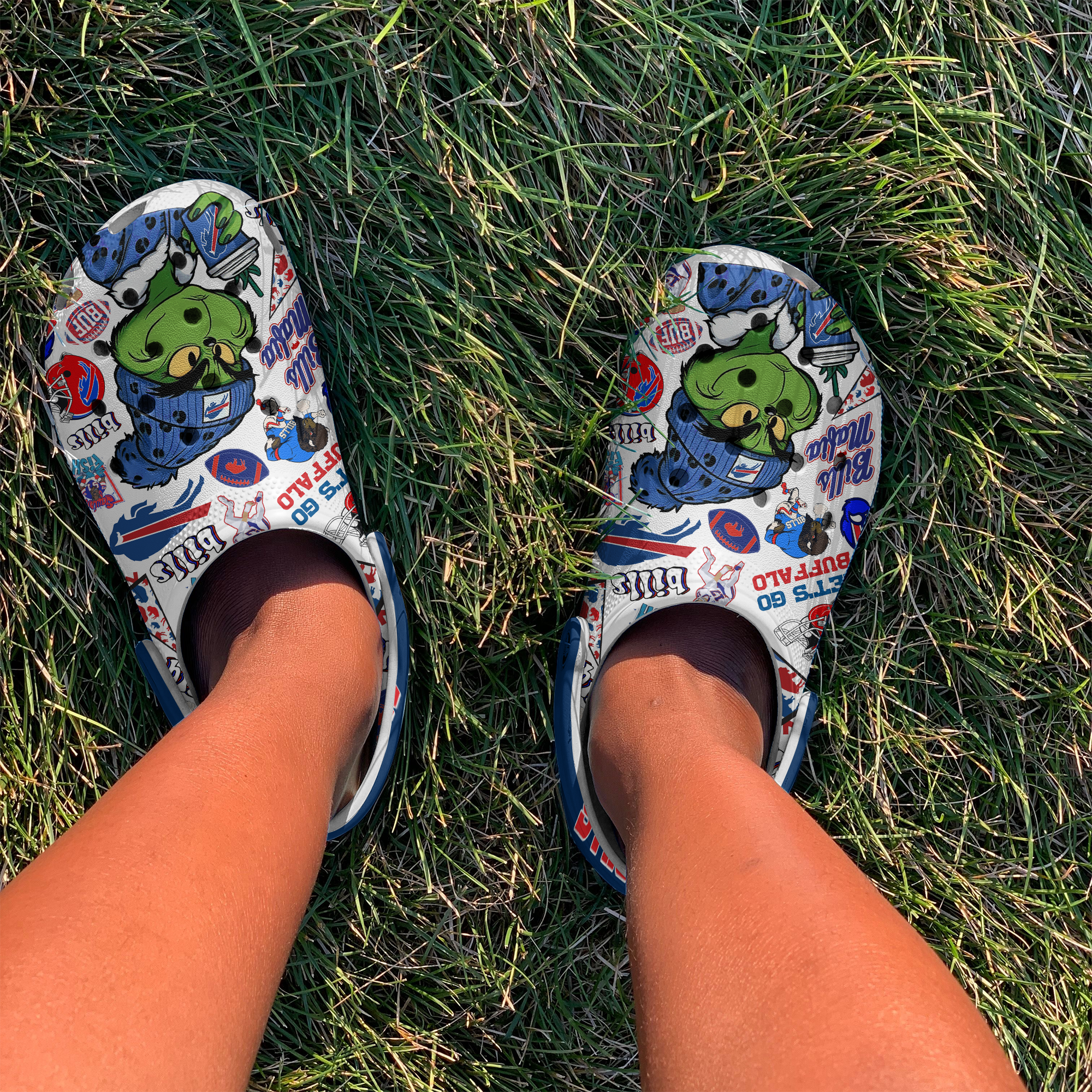 Merchidea Grich Buffalo Bills NFL Sport Crocs Crocband Clogs Shoes Comfortable For Men Women and Kids