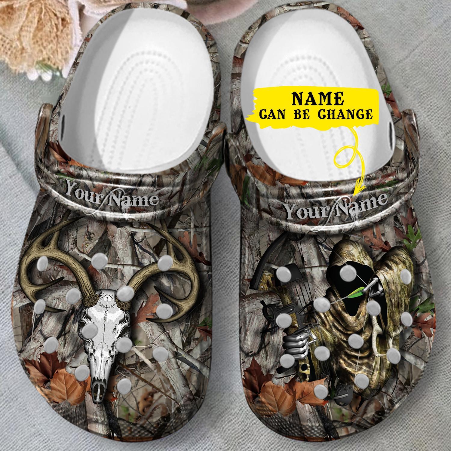 Merchidea Grim Reaper Bow Hunter Crocs Crocband Clogs Shoes Comfortable For Men Women and Kids