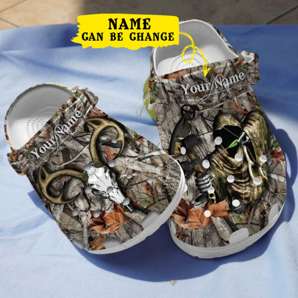 Merchidea Grim Reaper Bow Hunter Crocs Crocband Clogs Shoes Comfortable For Men Women and Kids