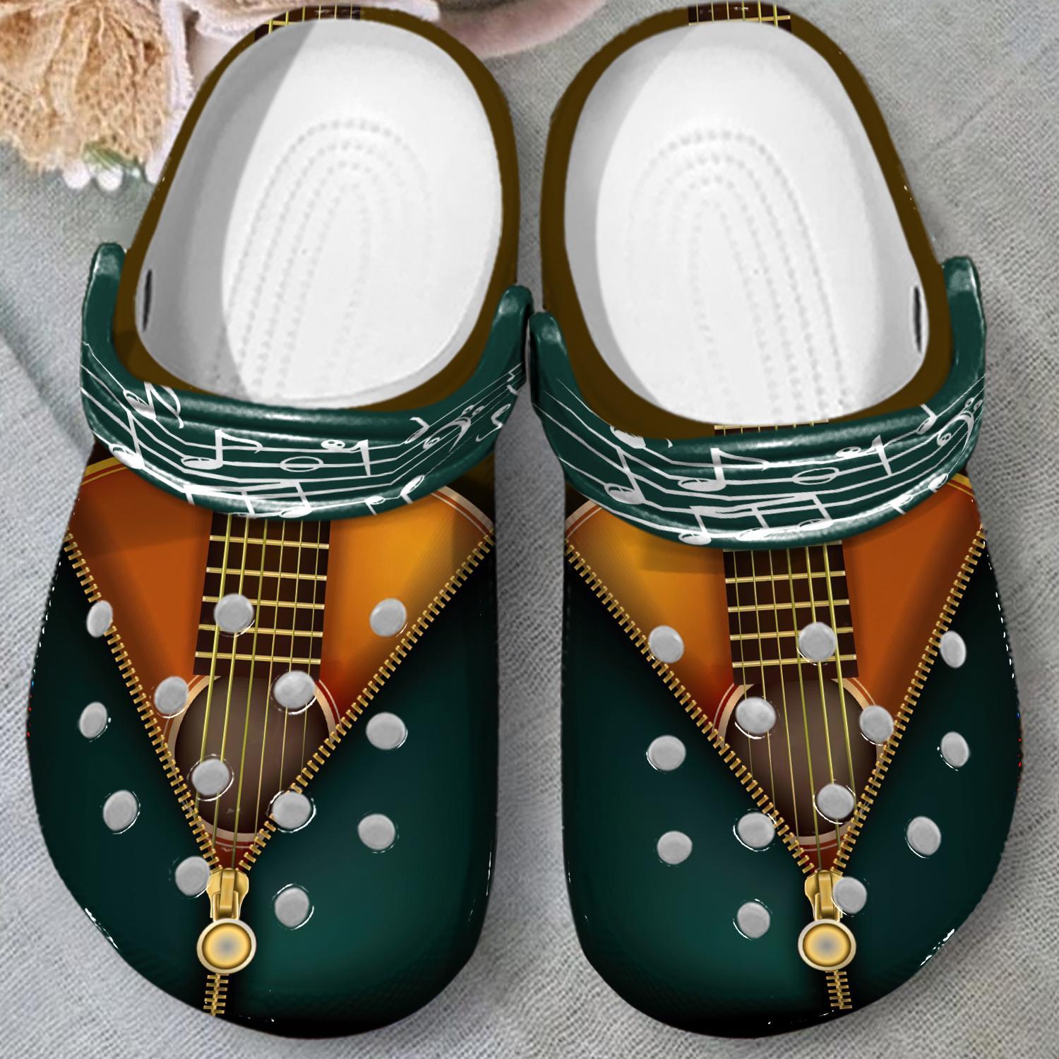 Merchidea Guitar Collection Crocs Crocband Clogs Shoes Comfortable For Men Women and Kids