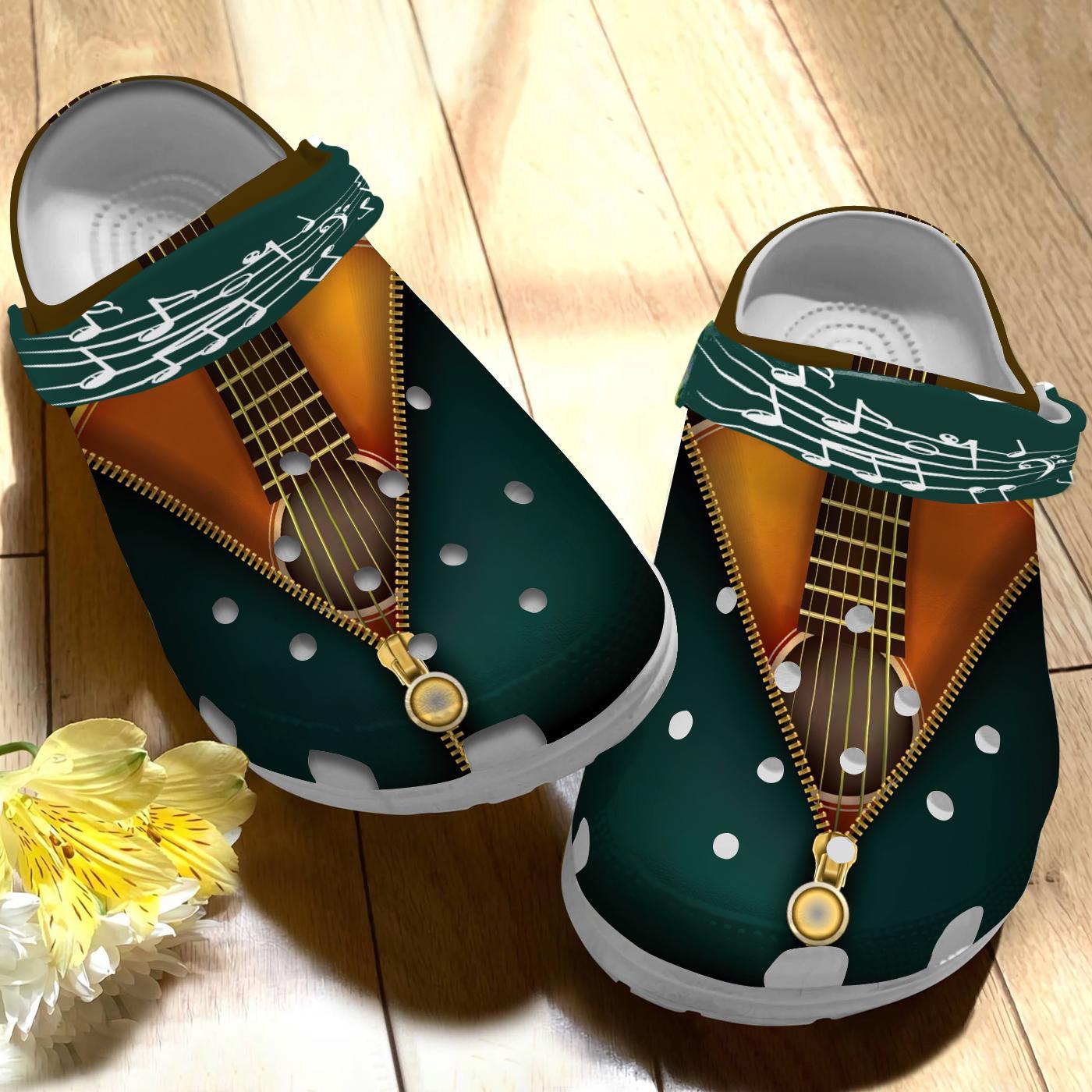 Merchidea Guitar Collection Crocs Crocband Clogs Shoes Comfortable For Men Women and Kids