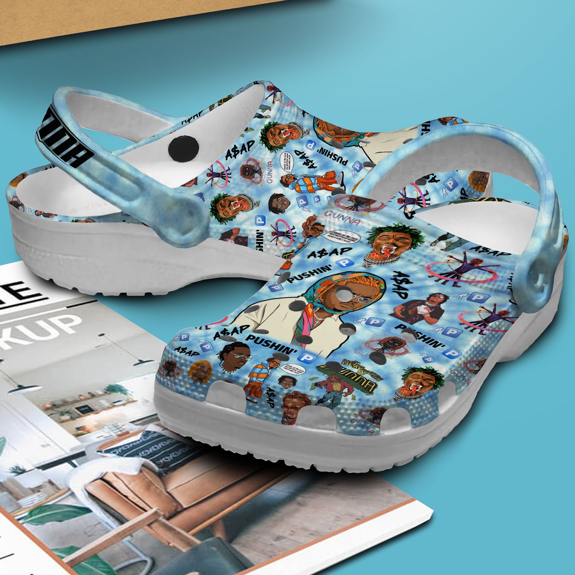 Merchidea Gunna Rapper Music Crocs Crocband Clogs Shoes Comfortable For Men Women and Kids