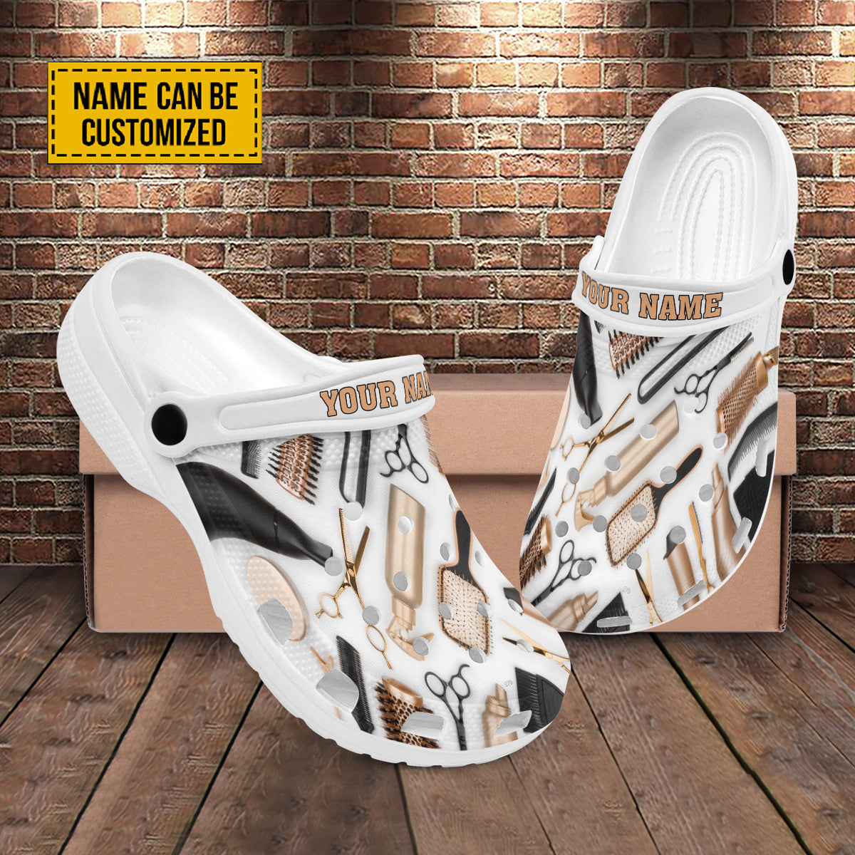 Merchidea Hairstylist's Accessories Scissors Comb Customized Crocs Crocband Clogs Shoes Comfortable For Men Women and Kids