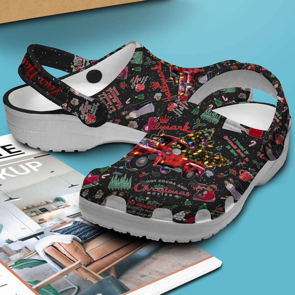 Merchidea Hallmark Channel Christmas Movie Crocs Crocband Clogs Shoes Comfortable For Men Women and Kids