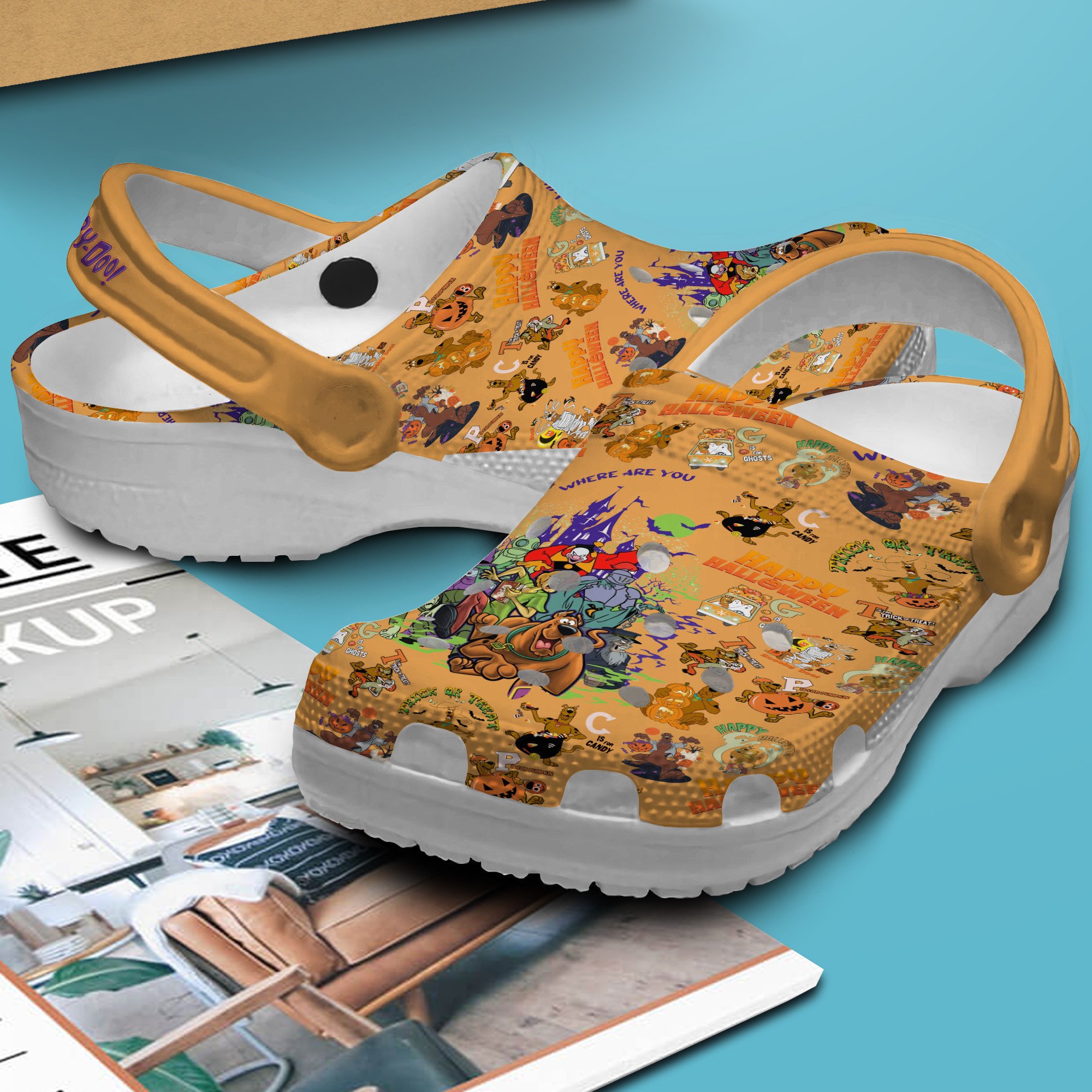 Merchidea Halloween Scooby-Doo Cartoon Crocs Crocband Clogs Shoes Comfortable For Men Women and Kids