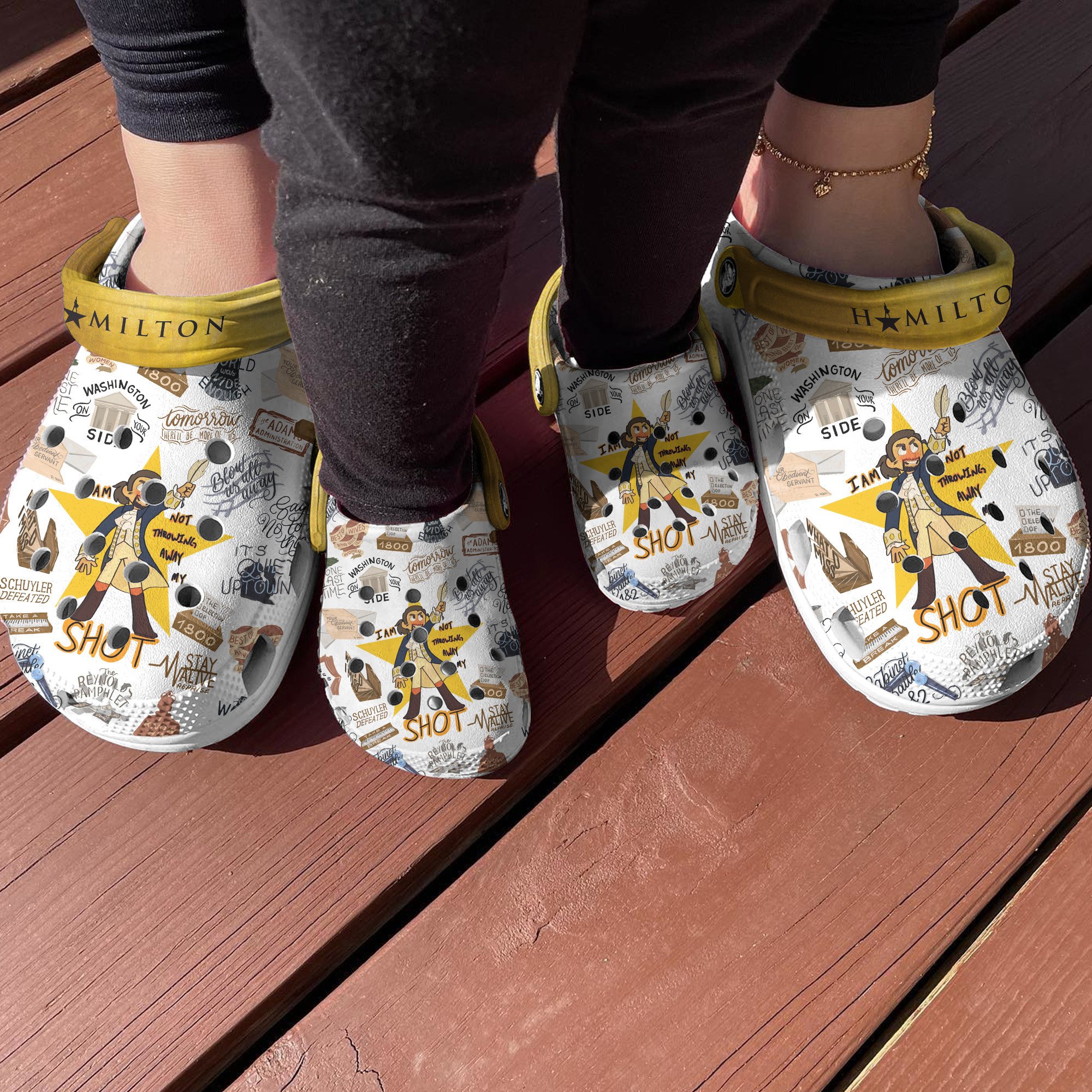 Merchidea Hamilton Music Crocs Crocband Clogs Shoes Comfortable For Men Women and Kids