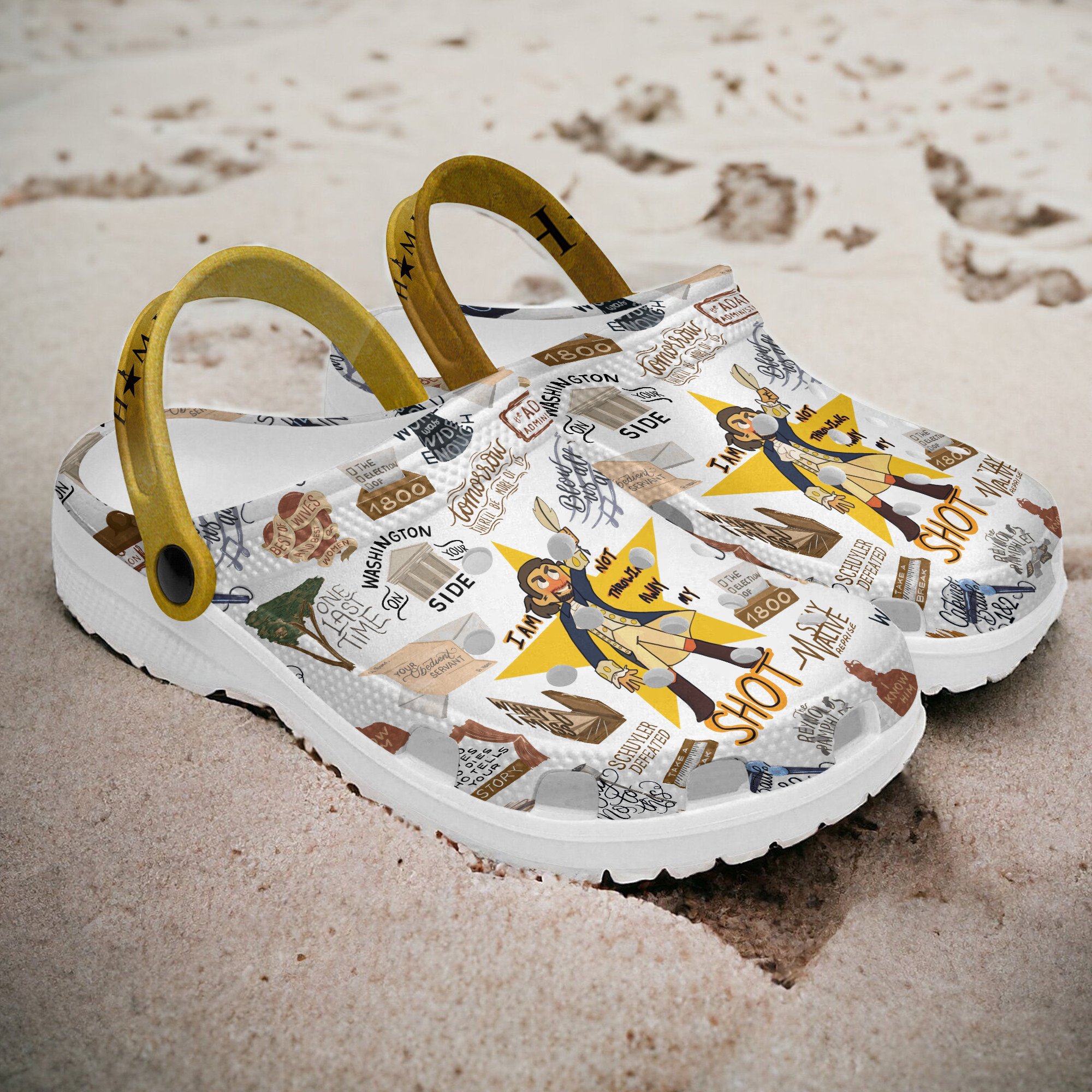 Merchidea Hamilton Music Crocs Crocband Clogs Shoes Comfortable For Men Women and Kids