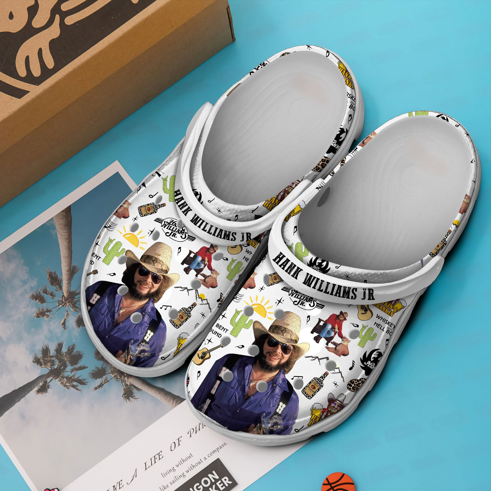 Merchidea Hank Williams Jr Music Crocs Crocband Clogs Shoes Comfortable For Men Women and Kids