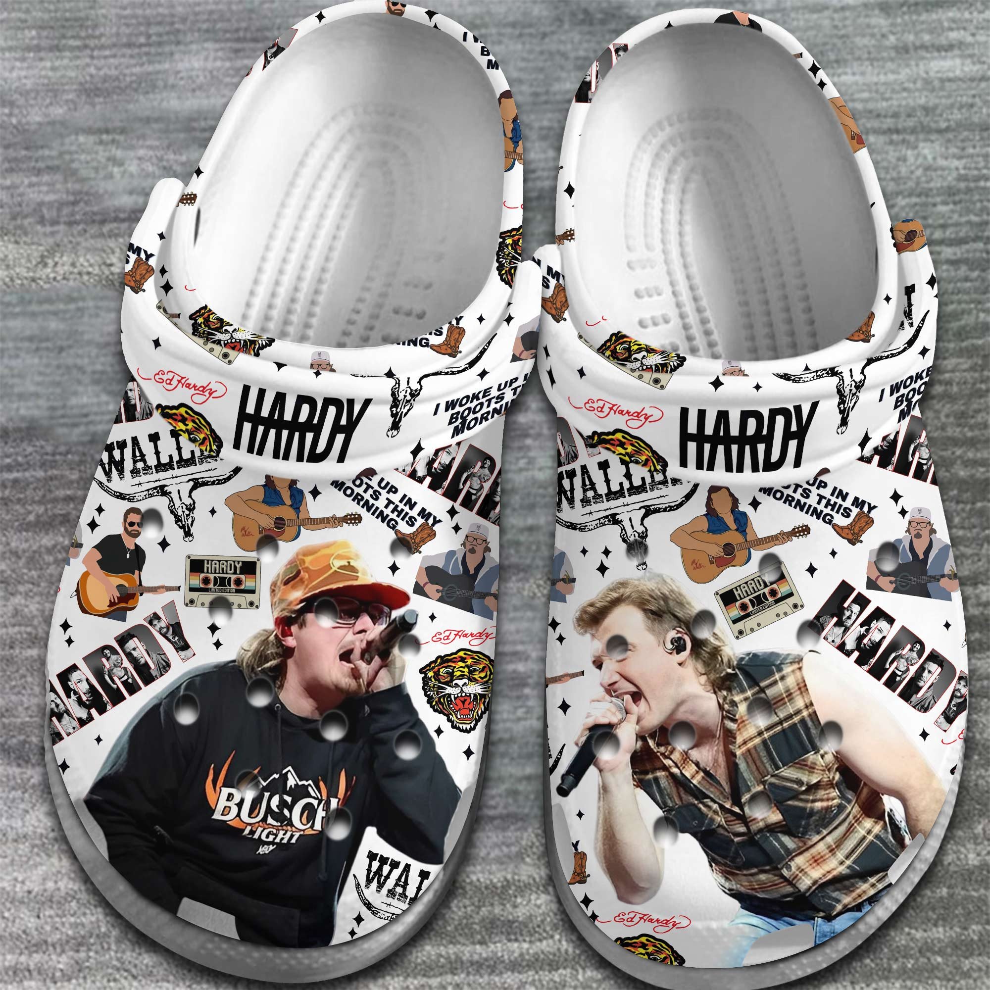 Merchidea HARDY Singer Music Crocs Crocband Clogs Shoes Comfortable For Men Women and Kids